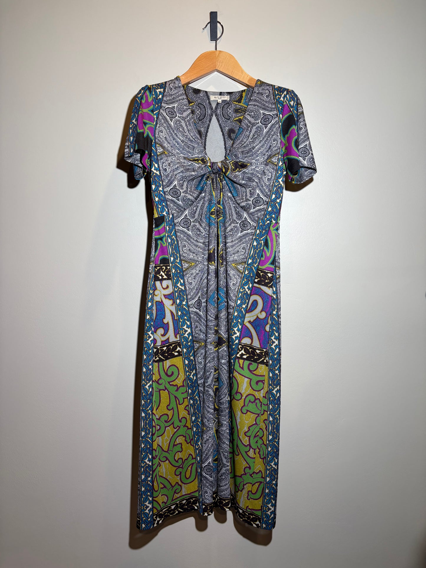 Etro Kleid bunt Kurzarm in 38