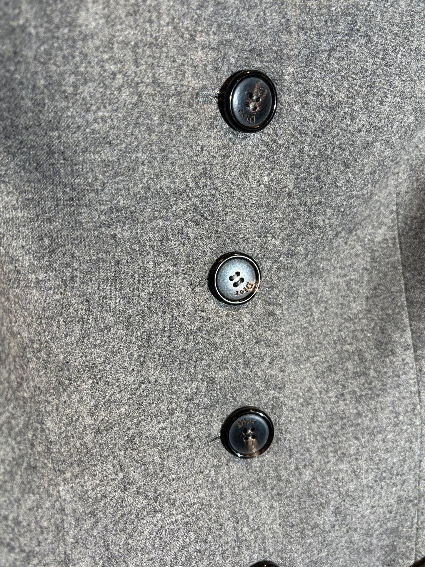 Dior Kostüm Wolle/Angora grau in 38
