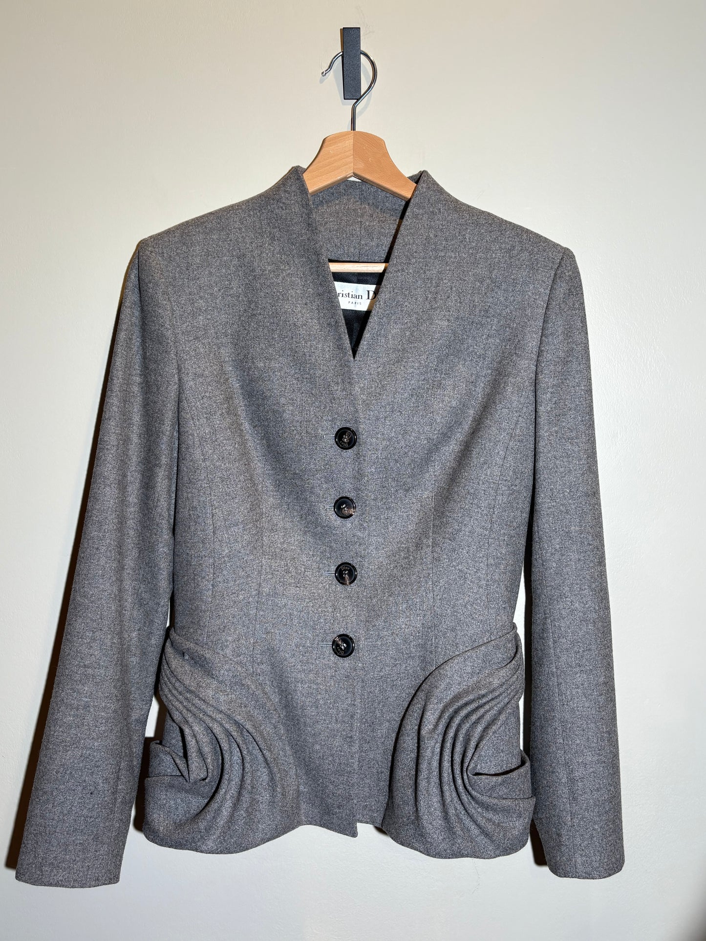 Dior Kostüm Wolle/Angora grau in 38