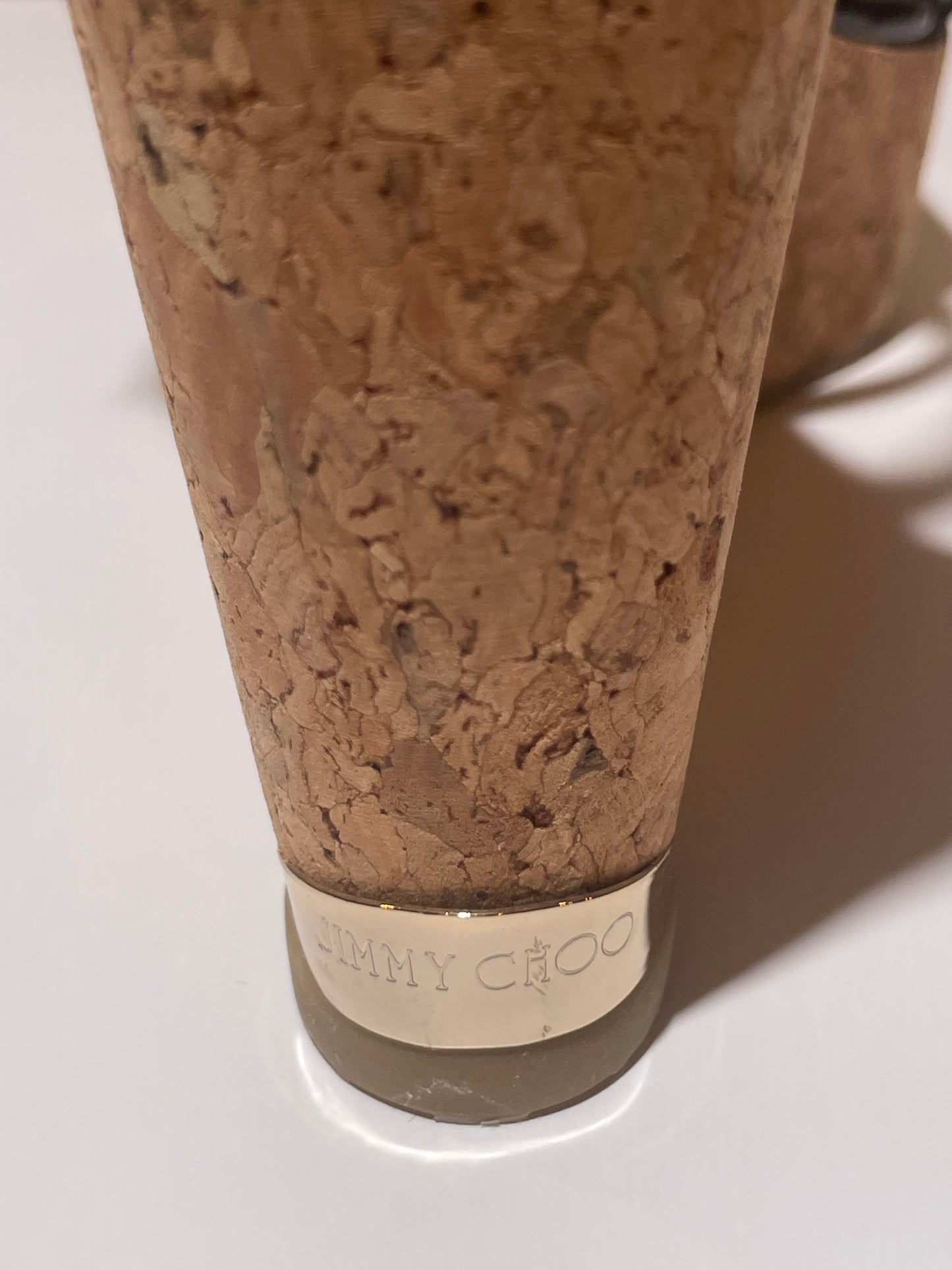 Jimmy Choo Plateausandale, camel in 41