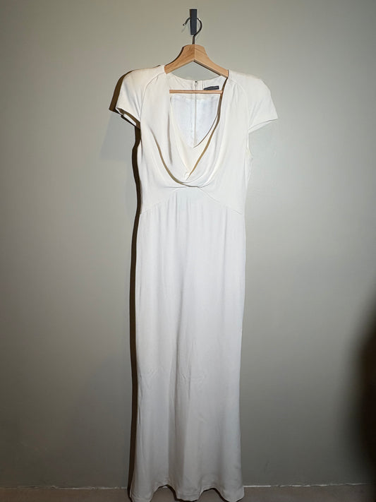 Alexander McQueen langes Kleid crème in 38