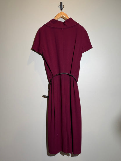 Dior Kleid dunkelrot Kurzarm in 38