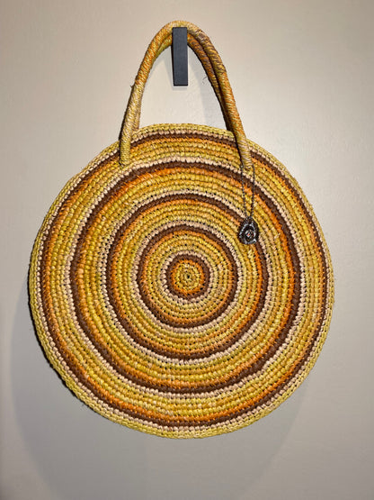 Gabriele Frantzen Schultertasche Bast gelb