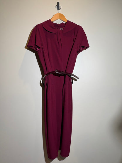 Dior Kleid dunkelrot Kurzarm in 38