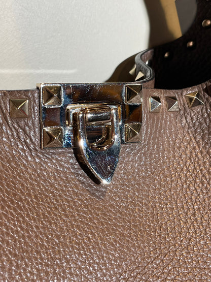 Valentino Garavani, Rockstud Hobo, Schultertasche braun