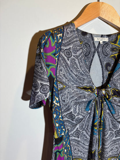 Etro Kleid bunt Kurzarm in 38