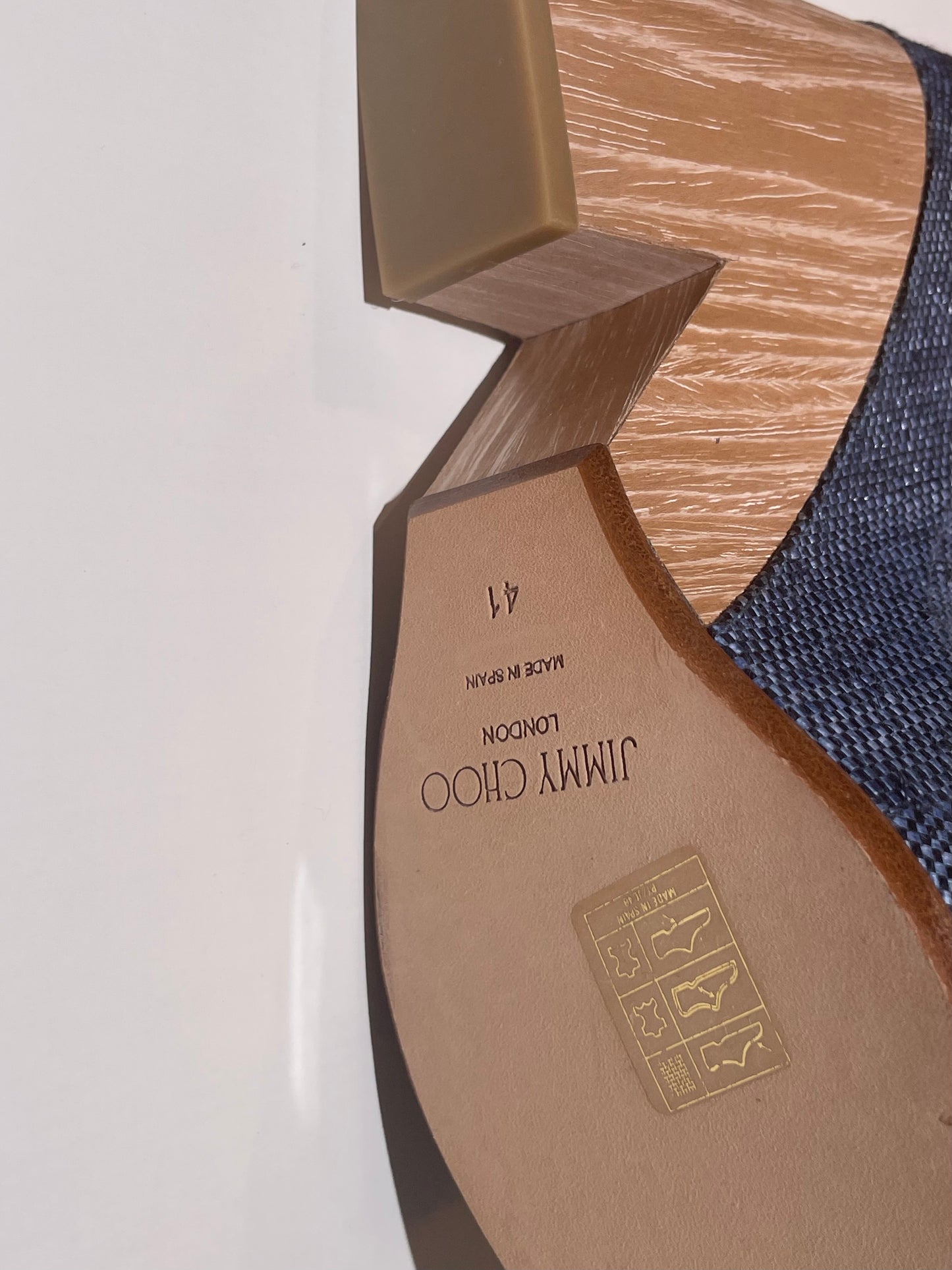 Jimmy Choo Plateausandale, Jeans in 41