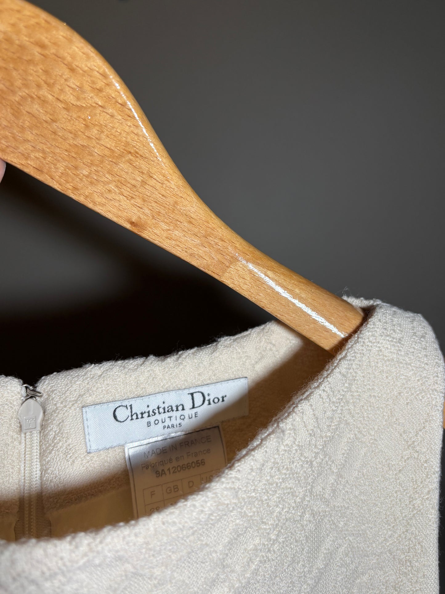 Dior Kleid crème Ärmellos in 34