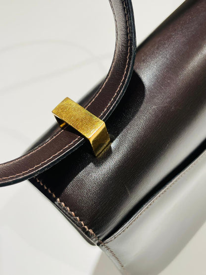 Hermès Constance Schultertasche in braun und Gold