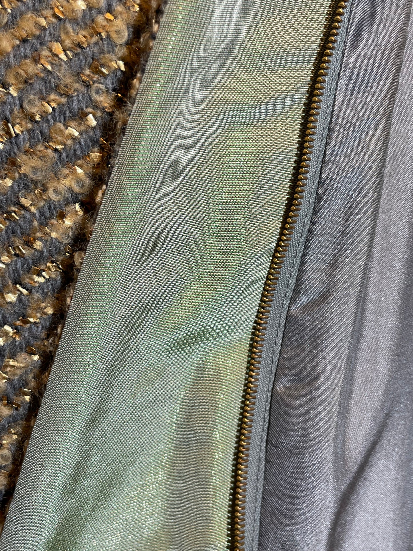 Chanel Jacke Tweed mit Schal, 34