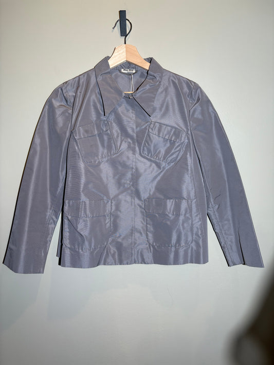 Miu Miu langärmlige Jacke grau in 36